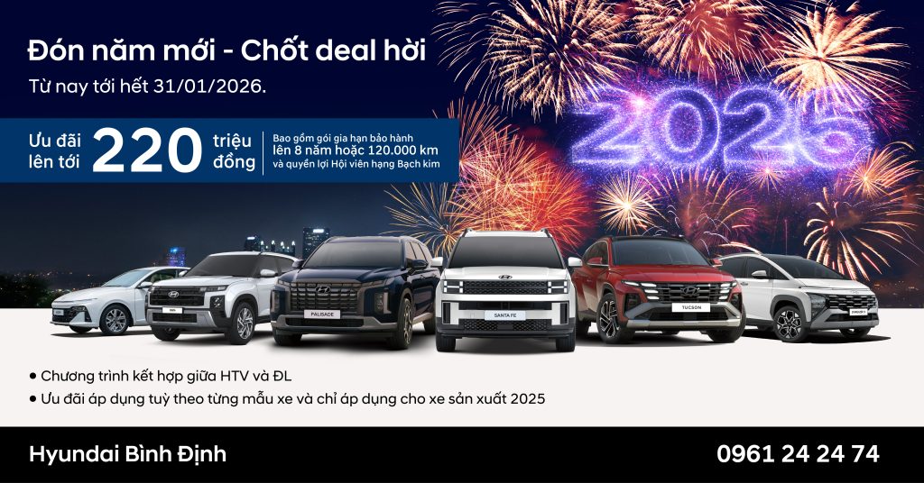 ĐÓN NĂM MỚI – CHỐT DEAL HỜI CÙNG HYUNDAI BÌNH ĐỊNH