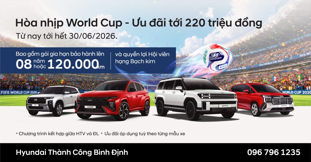 BÙNG NỔ MÙA BÓNG ĐÁ – SĂN ƯU ĐÃI KHỦNG CÙNG HYUNDAI!